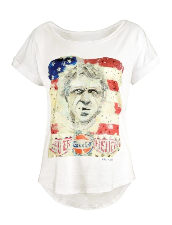 Designshirt Steve MC Queen Swarovski Damen